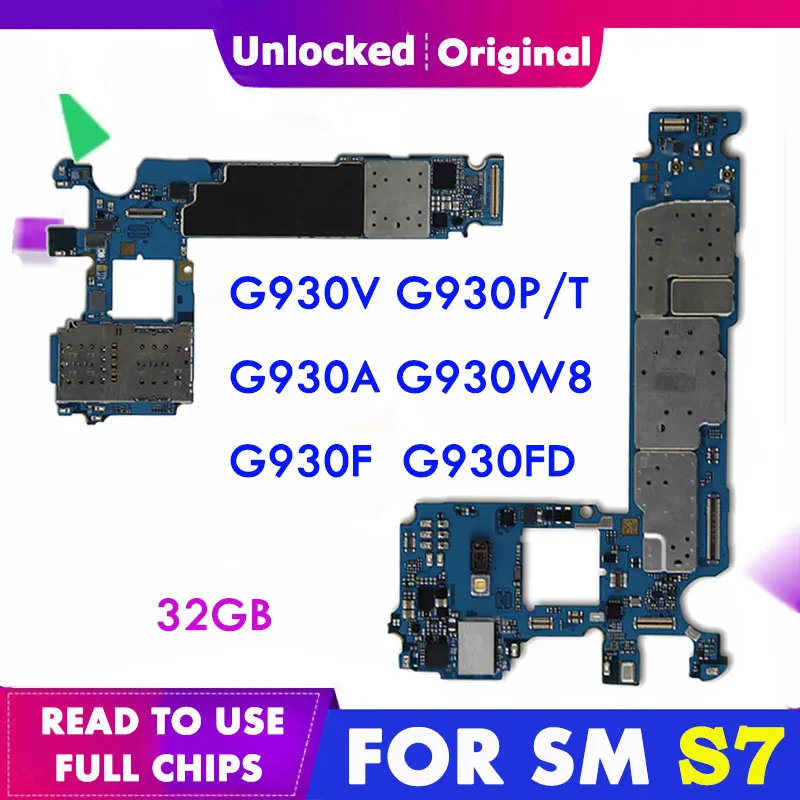 Оригинальная разблокированная материнская плата для samsung Galaxy S7 G930F G930A G930P G930T G930V G930FD G930W8 с чипами