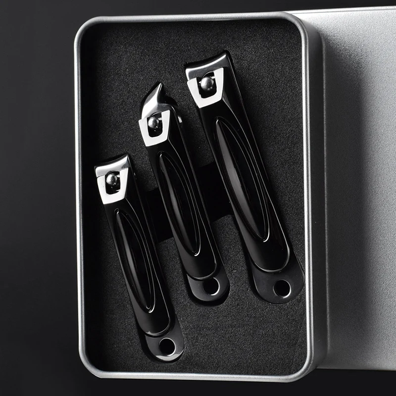 

3Pcs/Set Stainless Steel Nail Clippers Nail Cutter Manicure Paronychia Nippers Callus Shavers Finger Toe Nail Tools Box
