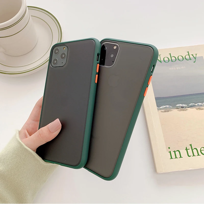 Жесткий защитный чехол совместимый с iPhone 12 Pro Max для телефона Mini 7 Plus XS 8 11 простой