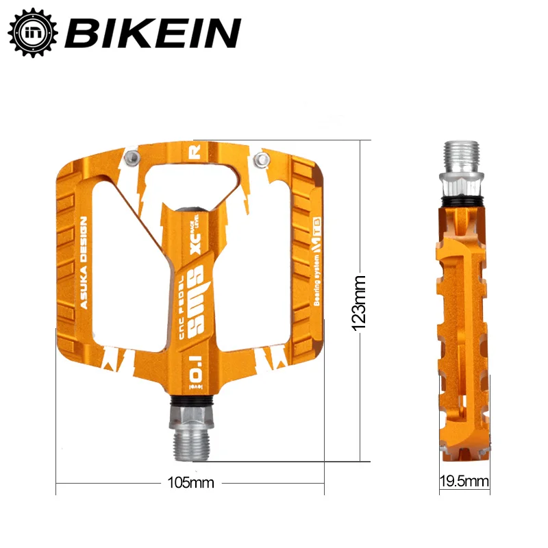 Bikein для велосипеда горный велосипед BMX педали 1 DU + подшипник 6 цветов