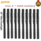 Новый мини портативный маленький ручной держатель светодиодный фонарик ночное освещение обслуживание работы фонарик из алюминиевого сплава оптом 10 шт.