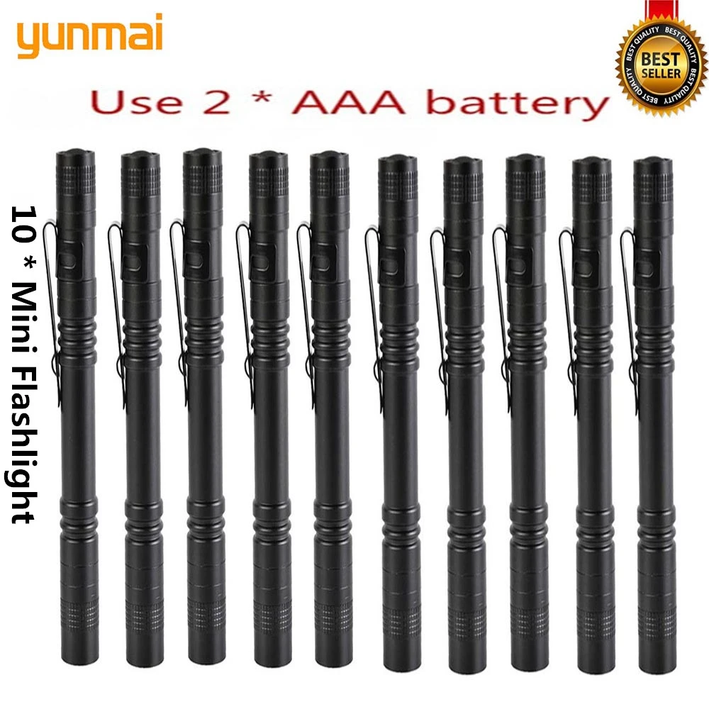 10 шт. компактный маленький светодиодный фонарик из алюминиевого сплава для