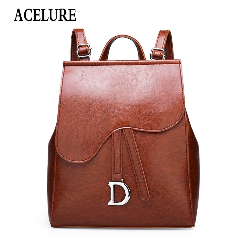 ACELURE, женские кожаные рюкзаки, женская сумка на плечо, Sac A Dos, женский рюкзак, винтажные школьные сумки для девочек, для путешествий, Новинка