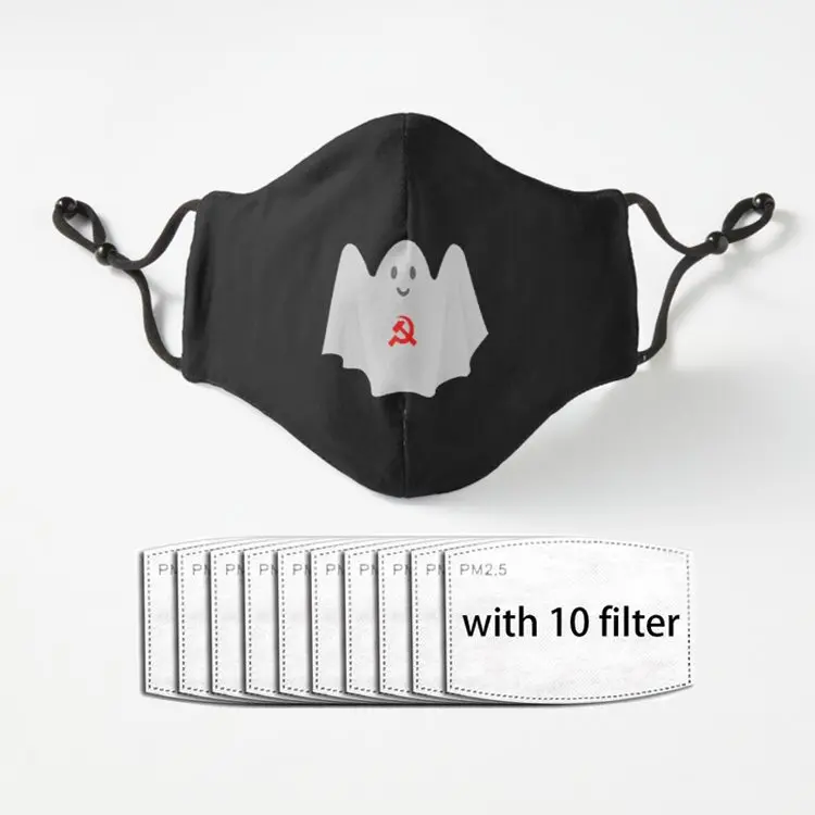 

Ghost Of Communism Anti Capitalism Communist Socialist Adult Facial Mask Dust Reusable Polyester Face Mouth Mask