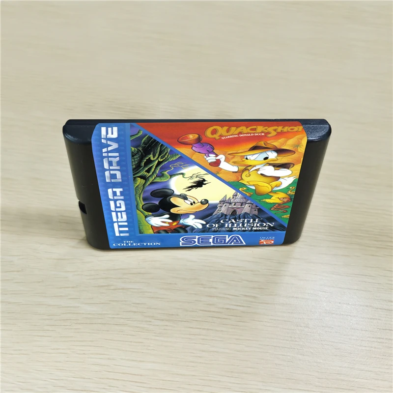 Замок иллюзии и Quackshot 16 бит MD игры Картридж для MegaDrive Genesis консоли|illusion|illusion games |