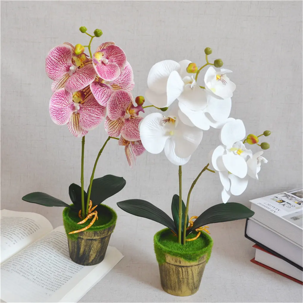 Искусственное растение фаленопсис имитация ткани цветок украшение для вечерние