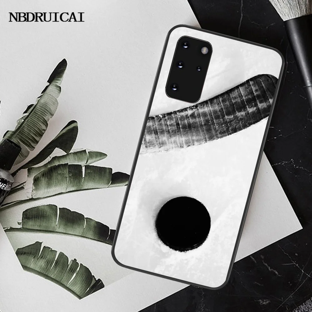 NBDRUICAI Хоккей с шайбой Новое поступление черный чехол для сотового телефона Samsung S20