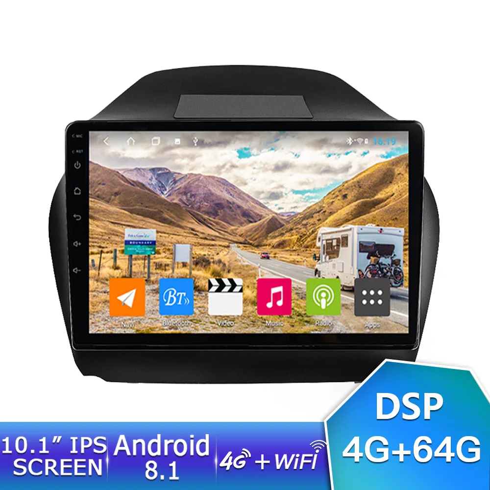 10.1inch 4G 64G 4G Ekiy " ips Android 9,0 не 2 Din Автомобильный мультимедийный плеер авторадио стерео для hyundai IX35 2010- gps навигация MP3 MP4 MP5 - Цвет: 10.1inch 4G 64G 4G