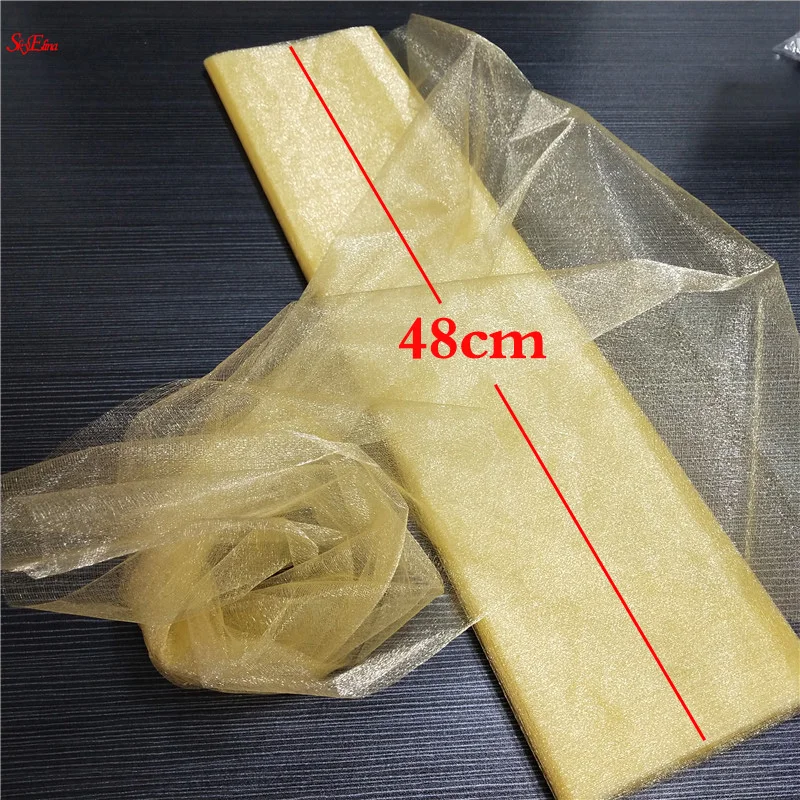 

Goedkope! 5M/10M Sheer Crystal Organza Tulle Roll Stof Voor Draperen Huwelijksceremonie Party Home Decoratie Bruiloft Bloemen