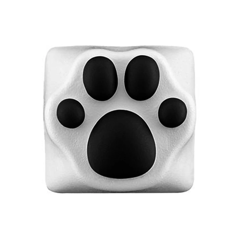 White black Симпатичные Panda/Cat пальмовые металлические клавиши на клавиатуру для механической клавиатуры мягкие ощущения алюминиевого сплава колпачки выключатель MX 1 шт. индивидуальность - Цвет: White black