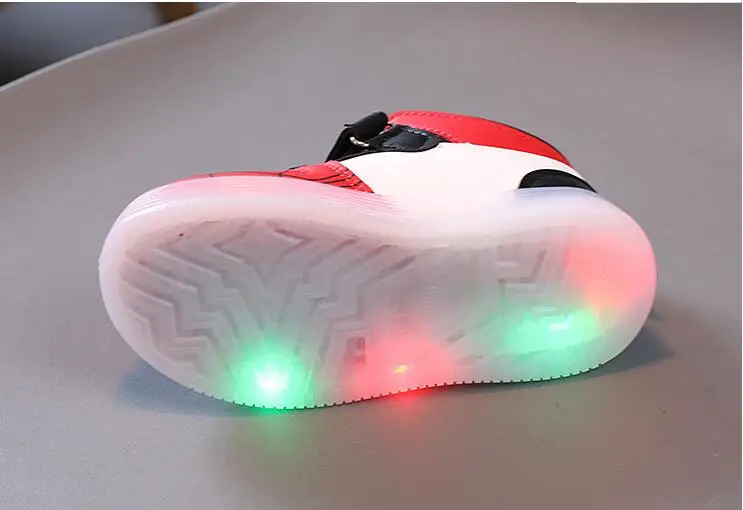 Disney Spiderman Kids Glowing Sneakers kids shoes boys girls Luminous Lighted Cartoon Boys LED Children Shoes | Детская одежда и