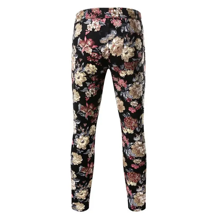 Outwear Harem pants Sweatpants Floral print Fashion Flower Pants Men's Casual Trousers Men Slim Fit New | Мужская одежда