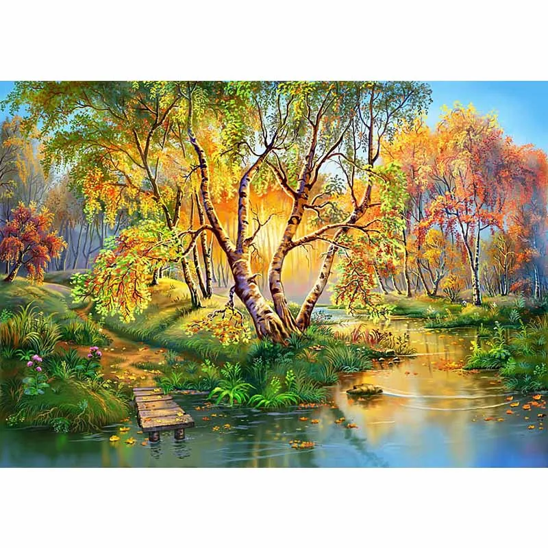 5D Diy алмазная живопись пейзаж Полный Круглый Алмазная мозаика Daimond вышивка Стразы