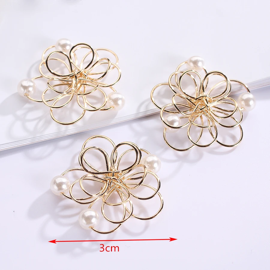 Позолоченные филигранные металлические цветы подвески соединители для