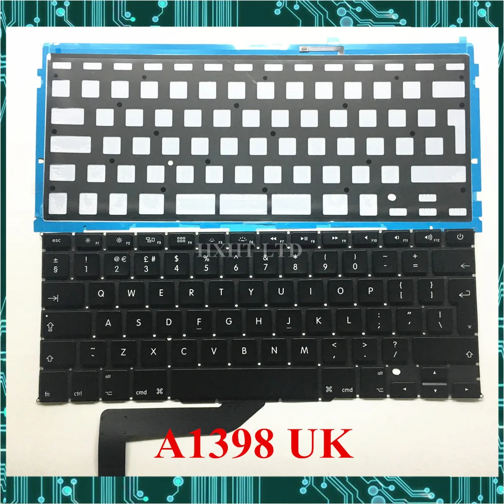 Новая клавиатура A1398 UK с подсветкой для Macbook Pro 15 &quotRetina ноутбука ME664 ME665 ME293 ME294 2012 2015