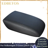leather car armrest mat interior auto armrests storage box mats armrest protector waterproof for volkswagen vw t cross 2019 2021