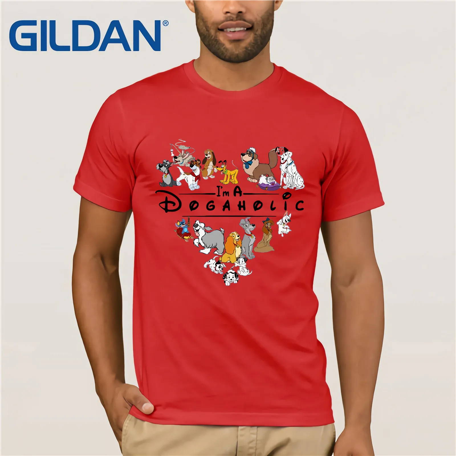 I'm A Dogaholic T-Shirt Мужская футболка с коротким рукавом е-образная Летняя женская