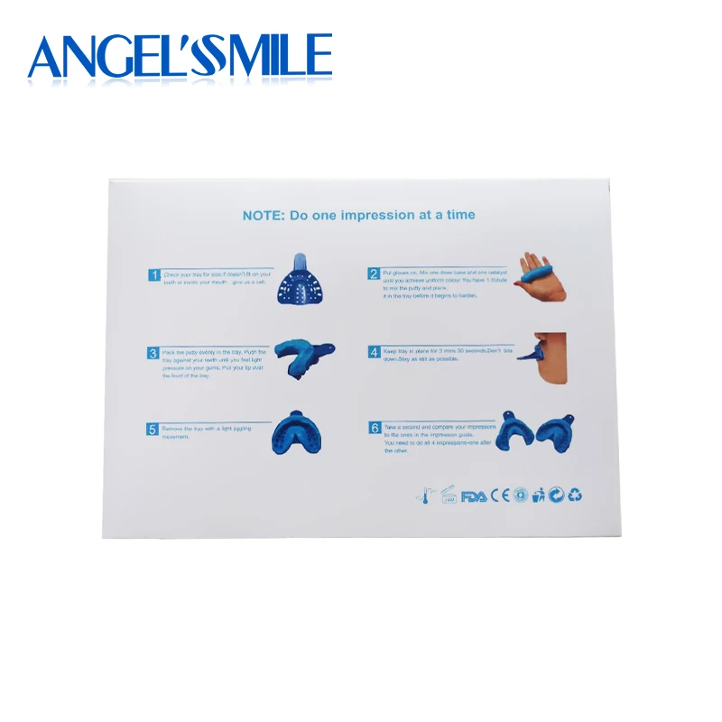 Силиконовые формы Angelsmile набор для зубного оттиска литья зубов 5 шт. Прямая