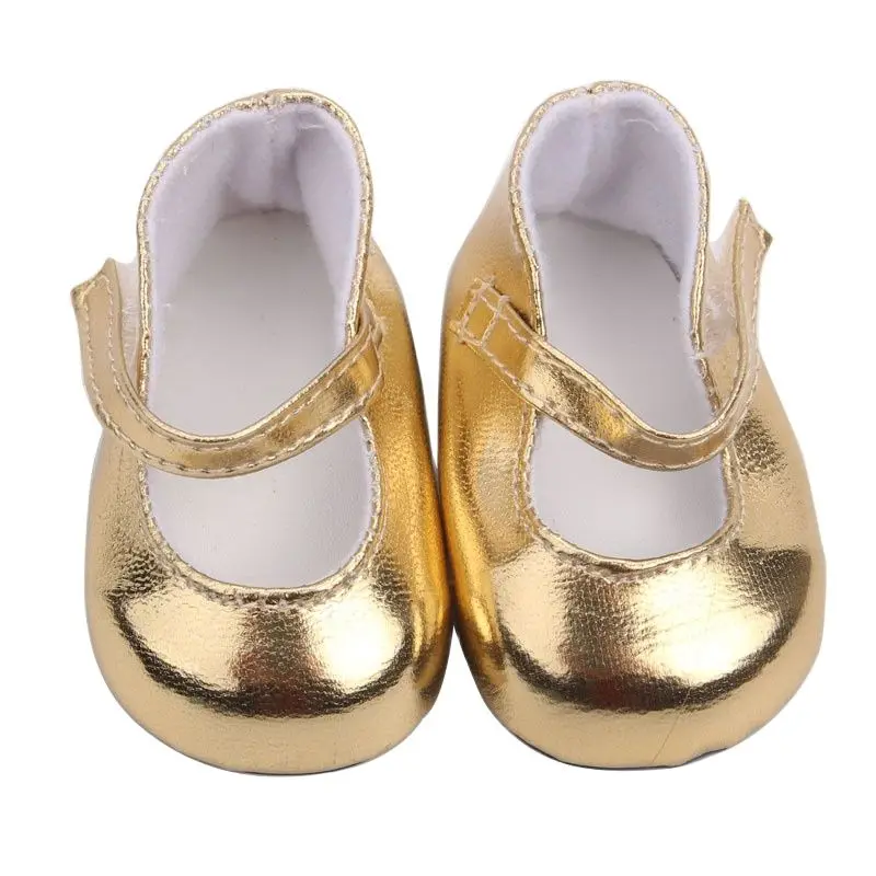 

Golden Sandals Shoes for 18 Inches (46cm) American Girl Reborn Newborn Doll Accessories