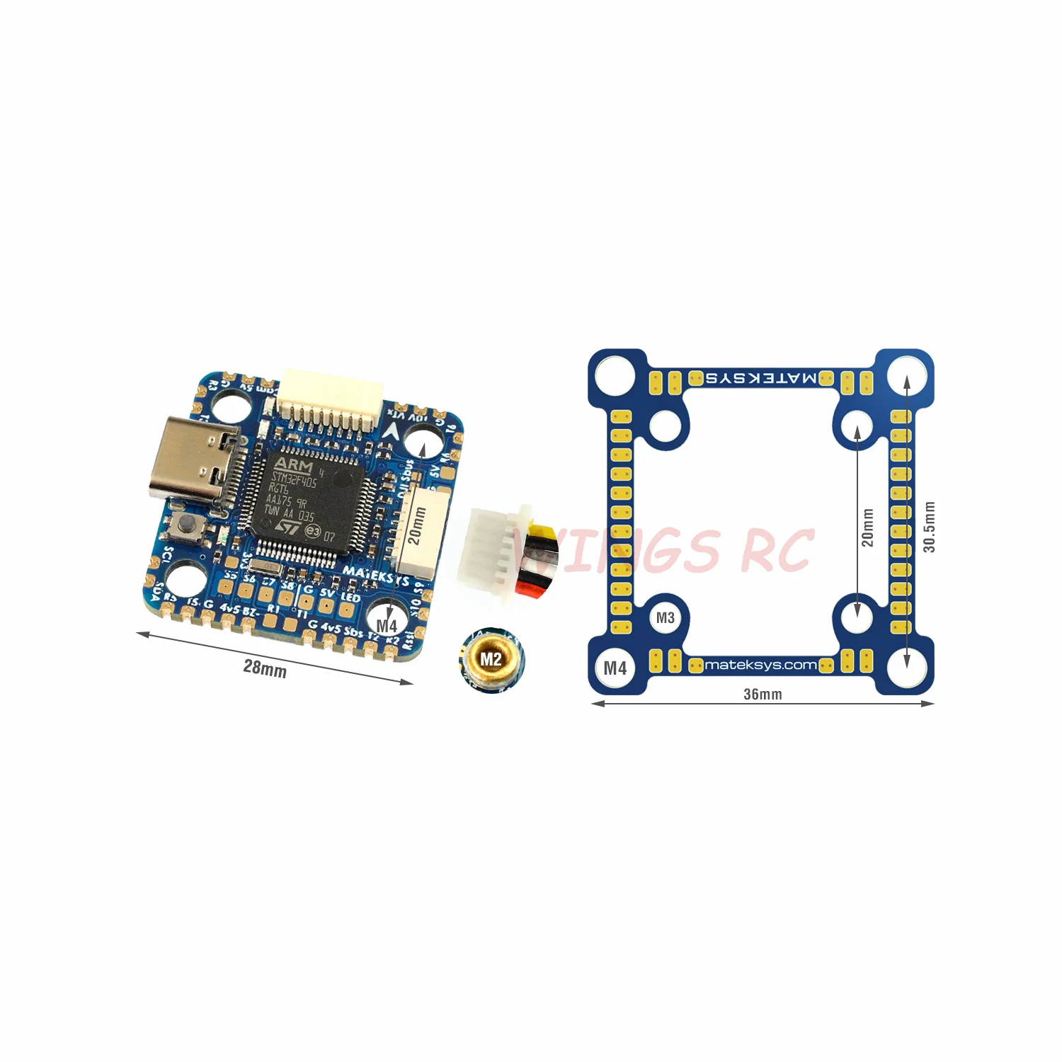 Контроллер полета Matek MATEKSYS Φ TE STM32F405RGT6 Встроенный OSD F405-MINI I2C для FPV гоночного дрона