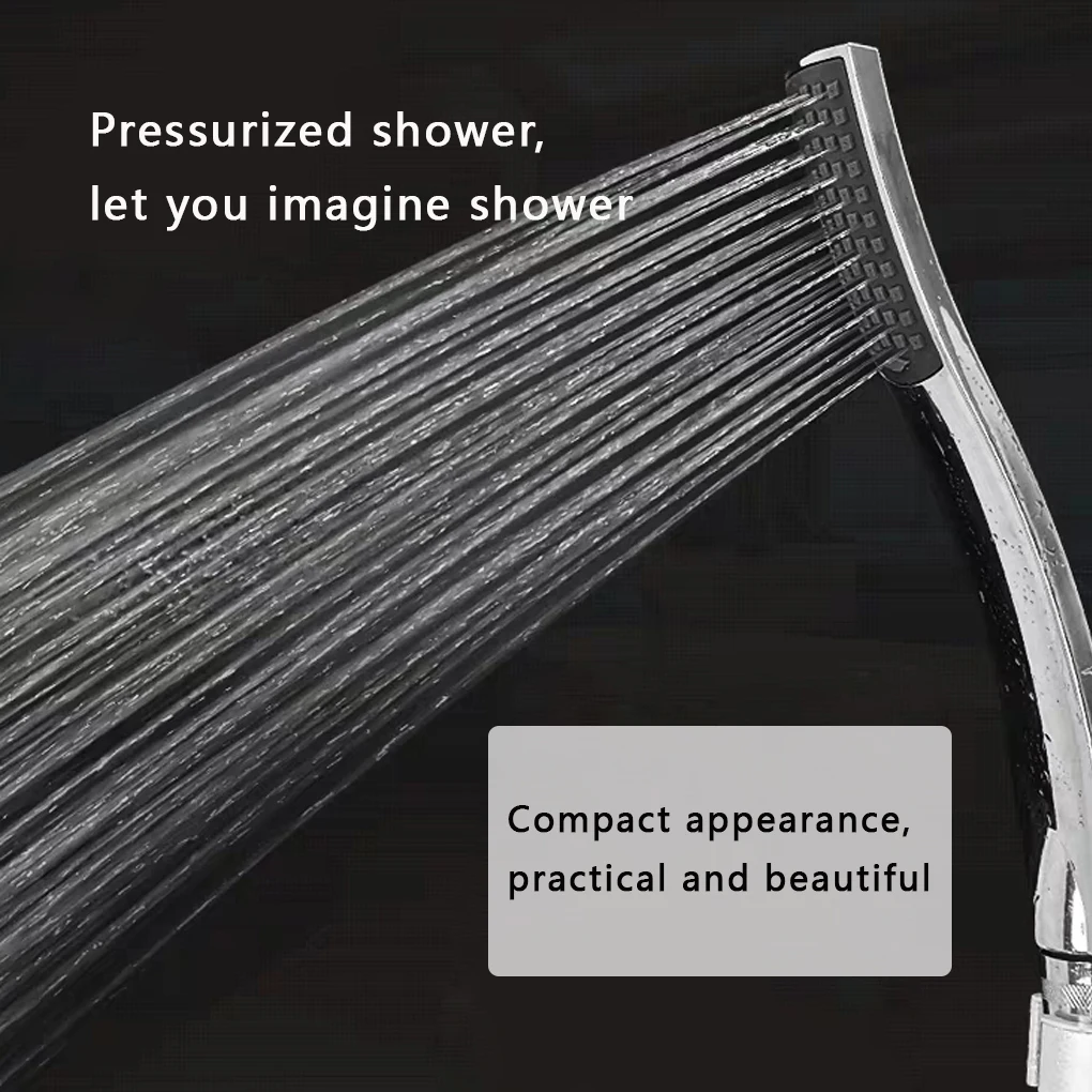 

High Pressure S-Shaped Rectangle Rainfall Rain Shower Head Filter For Water Bath Shower Adjustable Handheld Electroplating Spray