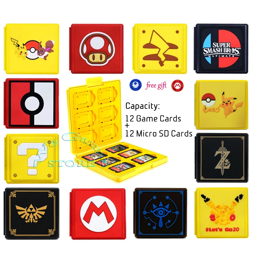 24 В 1 чехол для игровых карт Nintendo Switch жесткий защитный с узором Switch|Сумки| |