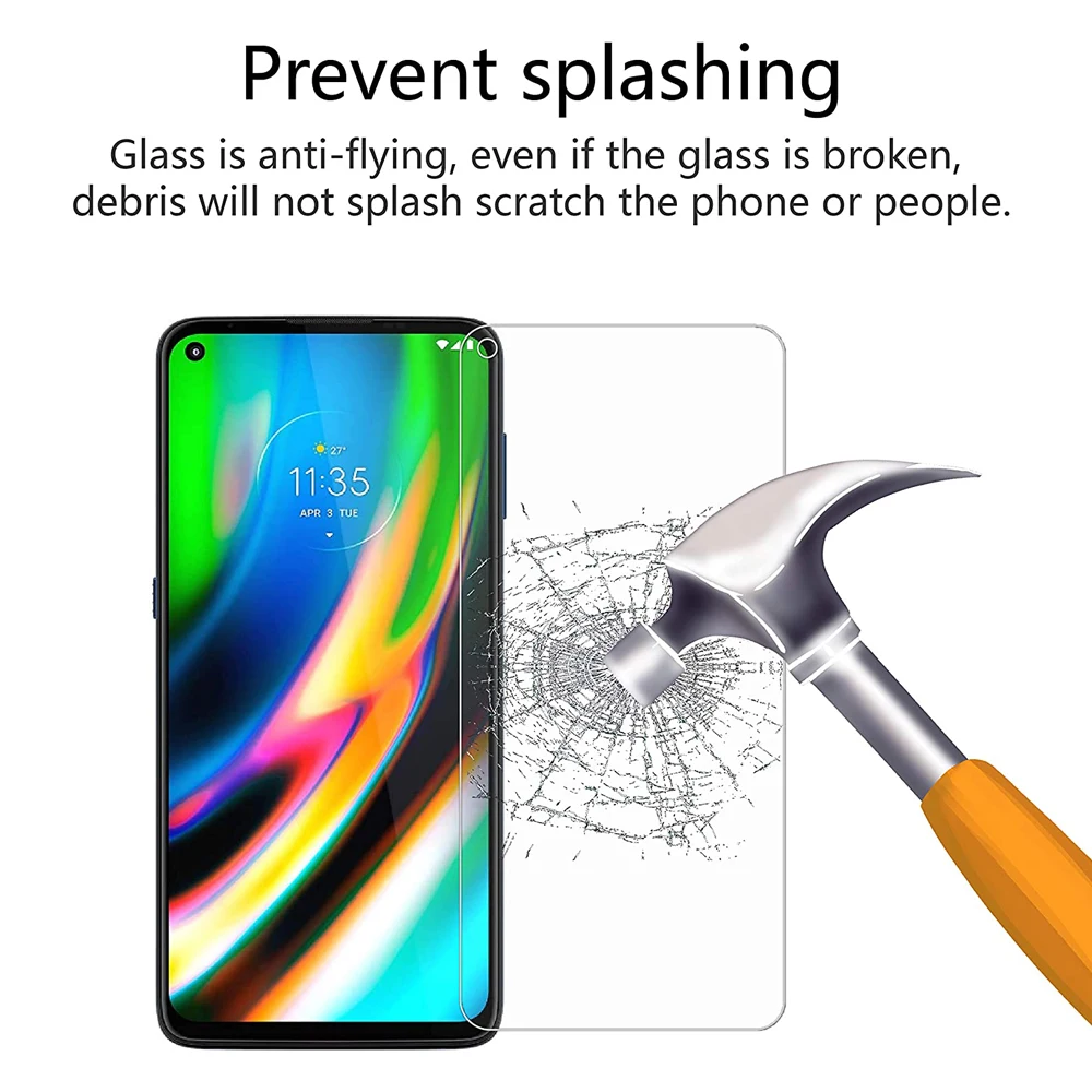3pcs Tempered Glass for Motorola Moto G9 Power Play G10 Play G8 G Stylus G Fast G Pro E Screen Protector Film for E7 Plus E6S