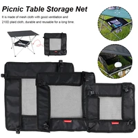 portable folding table storage hanging basket picnic table hanger storage net outdoor camping bbq table rack accessories