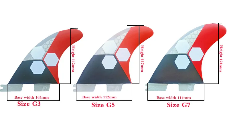 Новые ласты для серфинга 3 шт. набор FCS II G3 G5 G7 стекловолокно соты с углеродом S-M-L Размер FCS 2 плавники Горячая плавник для серфинга Tri Fin