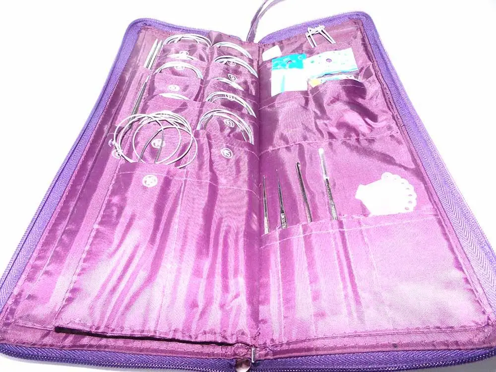 Набор спиц для вязания сделай сам 11 размеров 35 см 25 прямые иглы 80 круглая игла