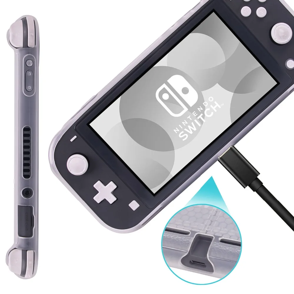 Мягкий ТПУ чехол CHINFAI для shand Switch Lite эргономичный Нескользящий Резиновый защитный чехол-подставка для NS Switch Lite мини-консоль