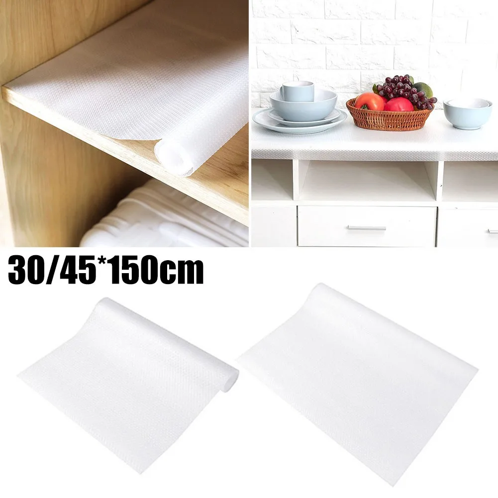 

1Pc Drawer Liner 30/45cm Shelf Waterproof Non-slip Clear Reusable Shelf Cover Mat Waterproof Fridge Kitchen Table Pad Paper