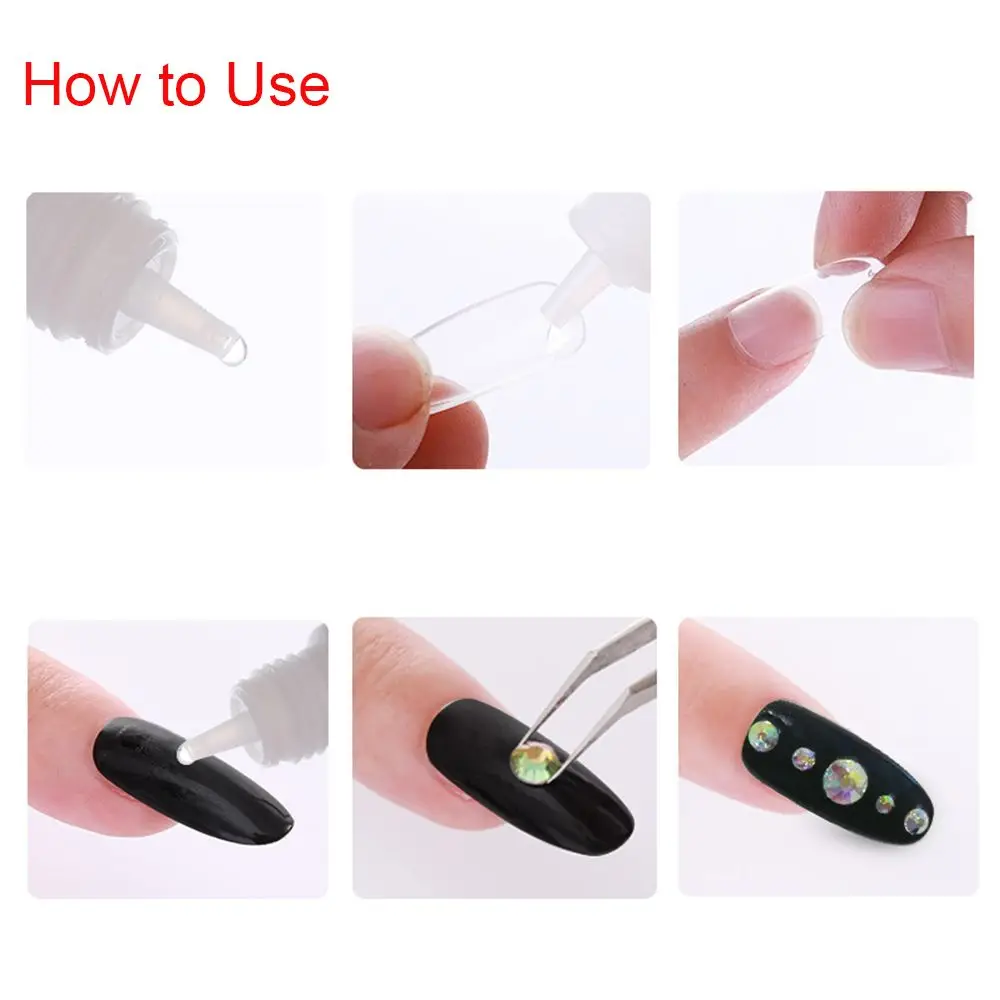 5 шт./компл. клей для ногтей быстросохнущий акриловый французский арт Ложные