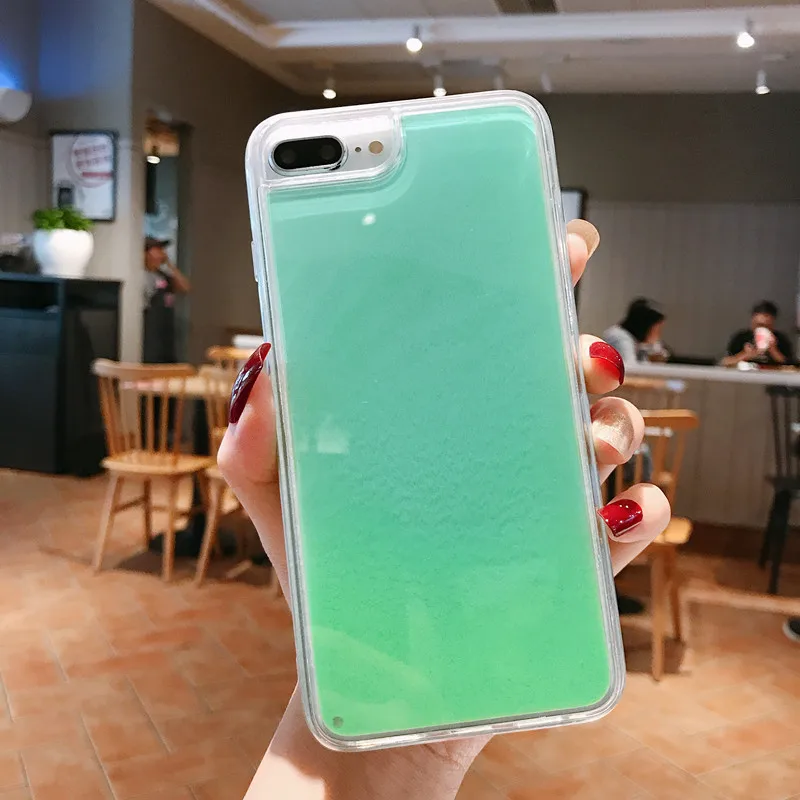 Luminous Neon Sand Case For Huawei P20 lite P30 pro Mate 20 Glow In The Dark Liquid Glitter Quicksand Phone Cover Capa |