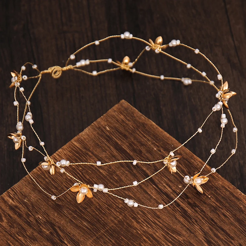 

Bridal Hair Clip Headband Wedding Hair Accessories Imitation Pearl Flower Bridal Hair Accessories Tiara Headband Head Jewelry