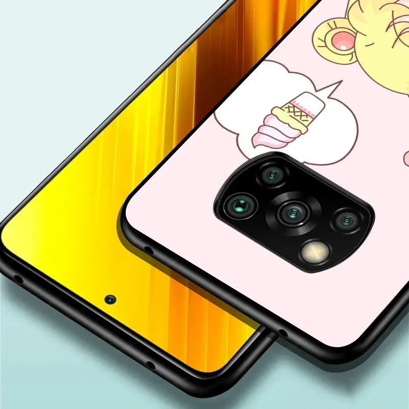 

Sailor Moon Anime for xiaomi 5 5X 6 6X A1 A2 Poco F1 F2 X2 X3 M2 M3 C3 F3 NFC Lite Pro TPU Black Phone Case