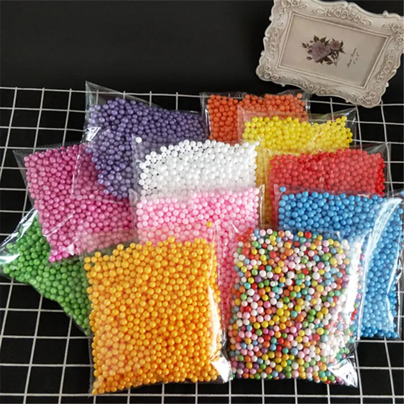 7-9mm Multi Color Foam Balls Mini Beads Styrofoam Filler Bubble Ball DIY Wedding Christms Jewelley Handmade Accessories