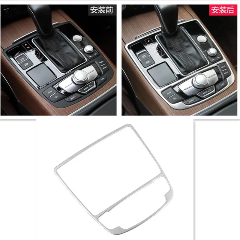 

Car-Styling For Audi A6 C7 A7 2012-2017 High Quality Stainless Steel Gear Shift Panel Trim Frame Decorative Stickers
