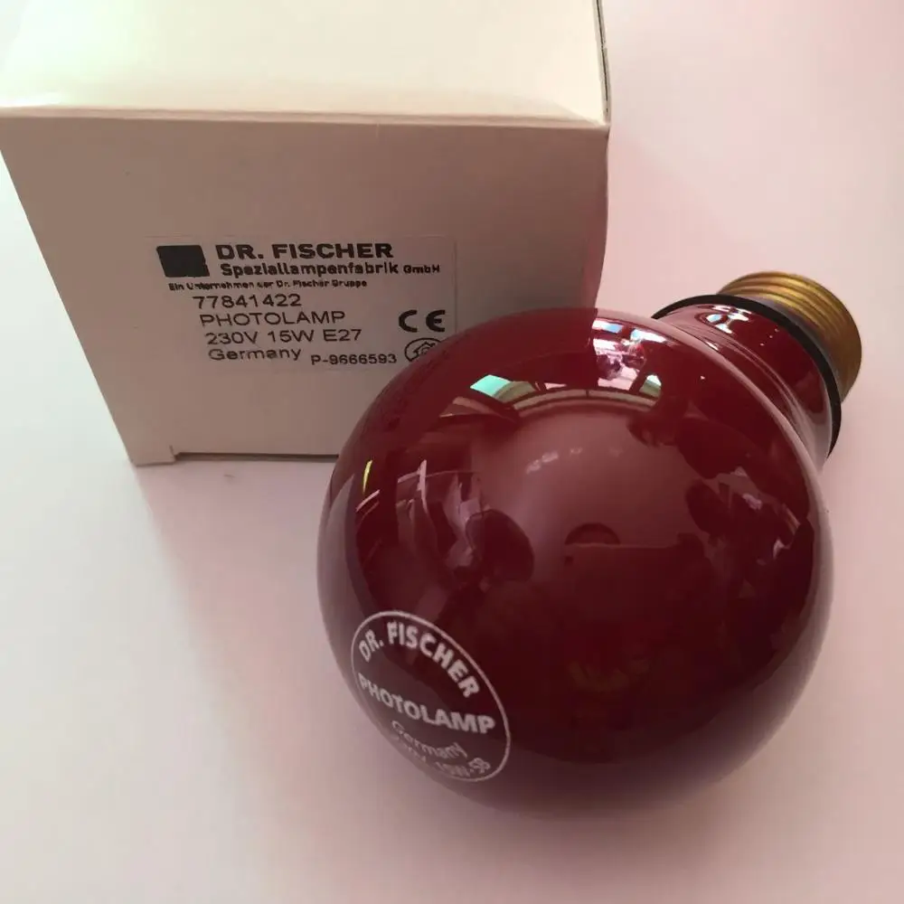 Комнатная красная лампа Dr. fischer 77841422 230v15w CT DR 15 Вт 230 В E27 фотолампа 240 в