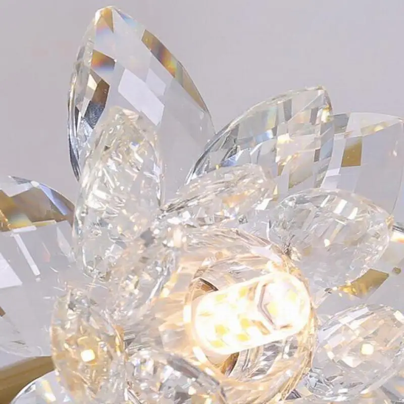 Роскошная хрустальная настенная лампа для гостиной прикроватная лотос