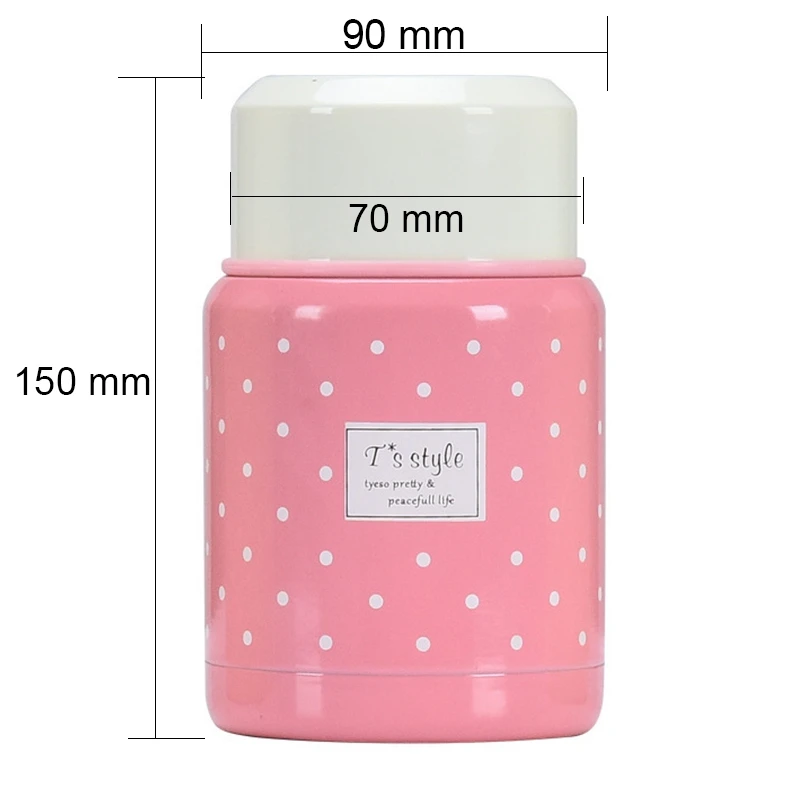 Food Jar Thermos and Folding Spoon Thermal Lunch Box Children Termos Colorful Soup Jar Portable Bag For Food With Container