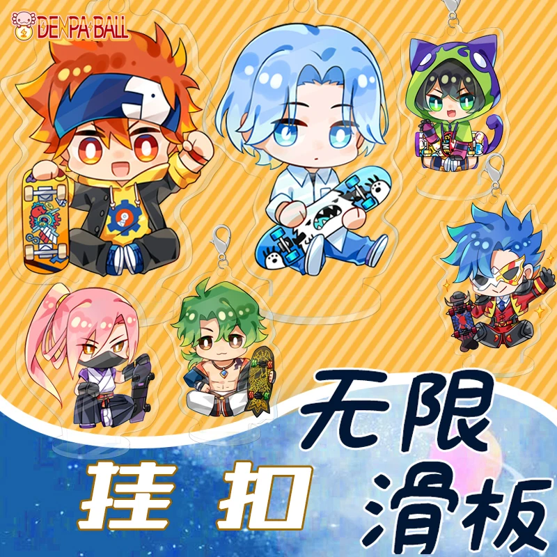 

Anime SK8 the Infinity SK EIGHT LANGA REKI MIYA Acrylic Keychain Cosplay Cartoon Keyring School Bag Pendant Toys Accessories