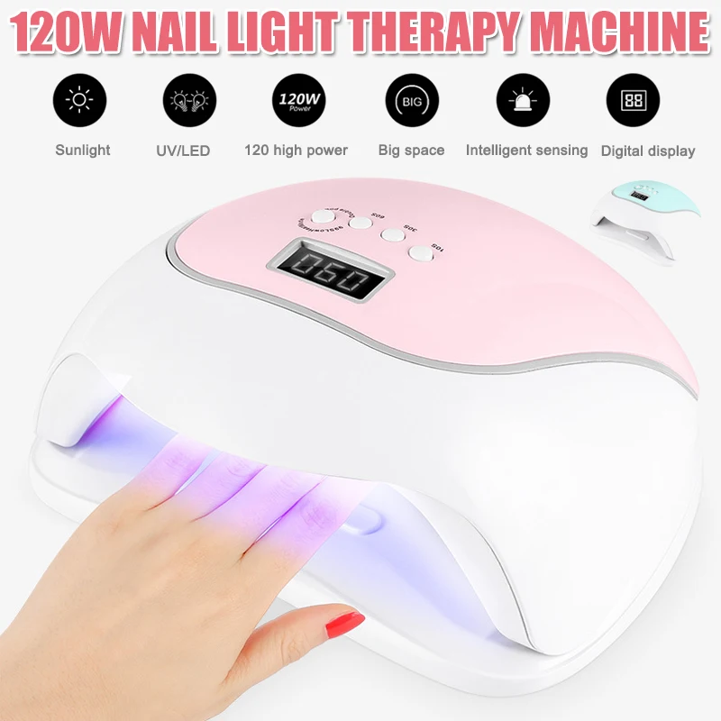 

120W Nail Light Machine LED Lamp Quick-drying Smart Induction Nail Lamp Dryer with 4 Timer Setting STTX889