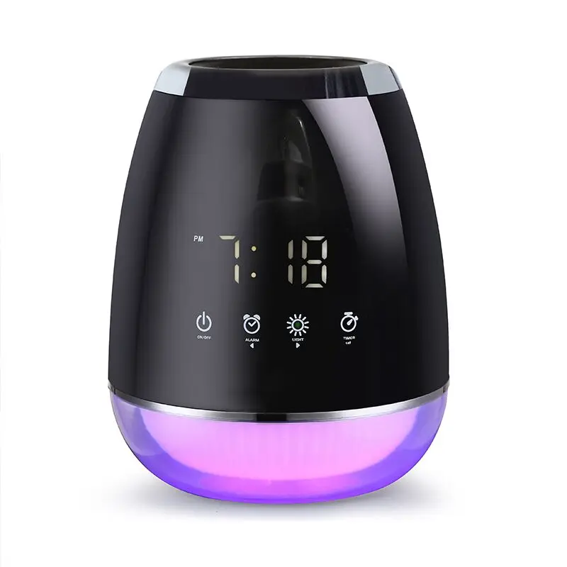 

Air atomized essential oil aroma diffuser super air humidifier with wood grain 7 color LED lights for home office diffuseur hui