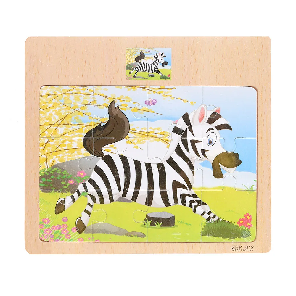 Детские игрушки мультяшное животное/транспортное средство головоломка с