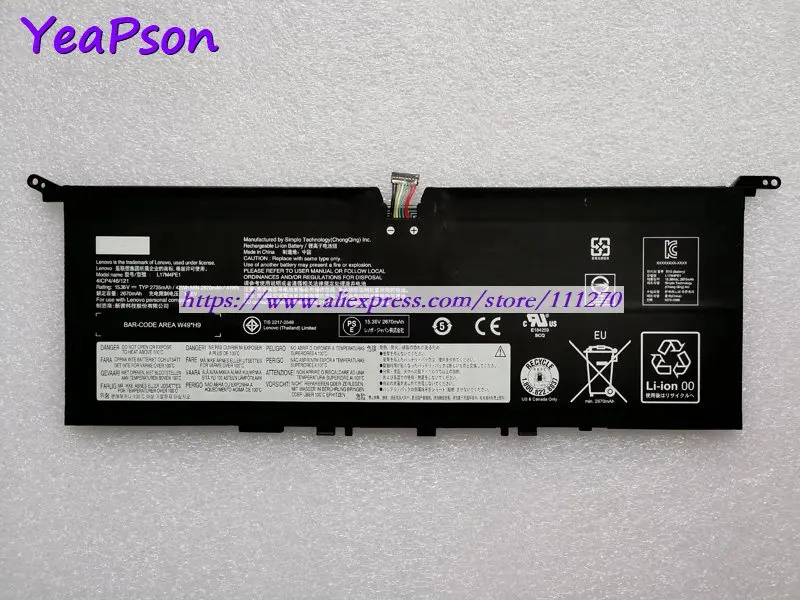 Аккумулятор Yeapson L17M4PE1 L17C4PE1 L17S4PE1 для ноутбука Lenovo Yoga S730 IdeaPad 15 36 S 730 в 42 Втч |