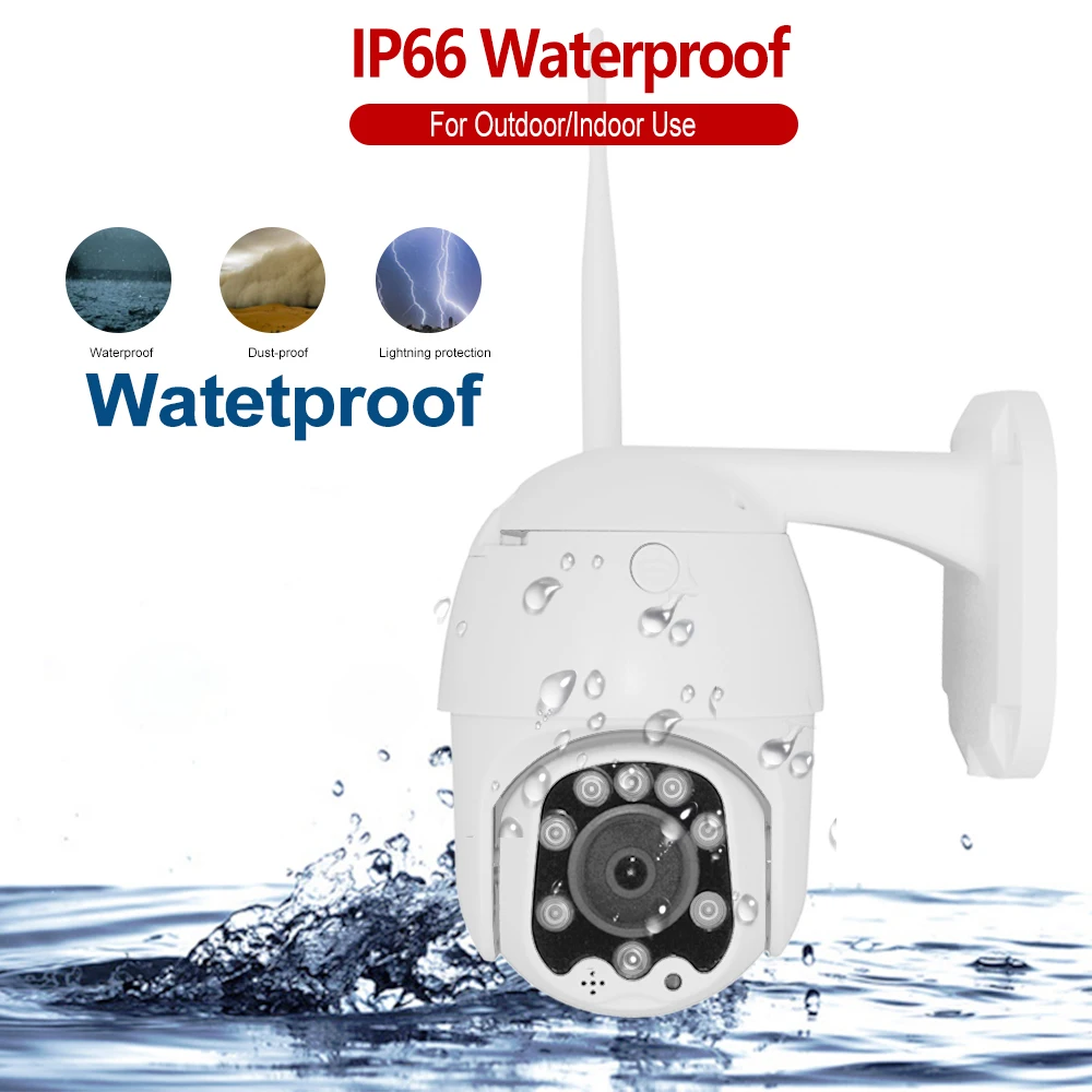 Беспроводной WI-FI 5MP Скорость купольная ptz-камера 5X зум 1080P открытый супер мини IP Камера ИК 50 м 2-полосная аудио полный Цвет SD P2P ONVIF