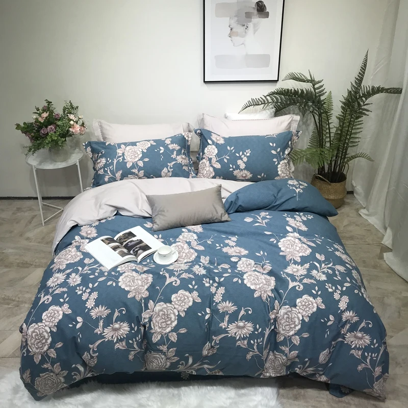 Snow Man printed Premium Brushed Cotton Soft Warm Comfortable Bedding set Bed sheet Duvet Cover Pillow shams Queen King 4Pcs | Дом и сад