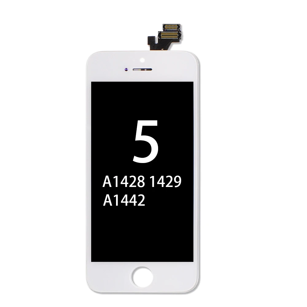 for iPhone 5 White Черный/белый класс AAA+ ЖК-дисплей для iPhone 5 5S 6 6 S 7 3D сенсорный дигитайзер сборка экрана Ecran Замена+ закаленное стекло - Цвет: for iPhone 5 White