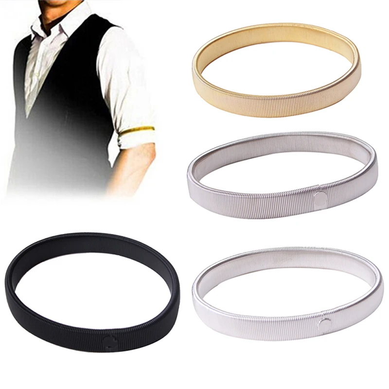 

Non-slip Metal Armband Stretch Garter Shirt Sleeve Holder Unisex Sleeve Holders Armbands Elastic Armband Accessories (not pair)